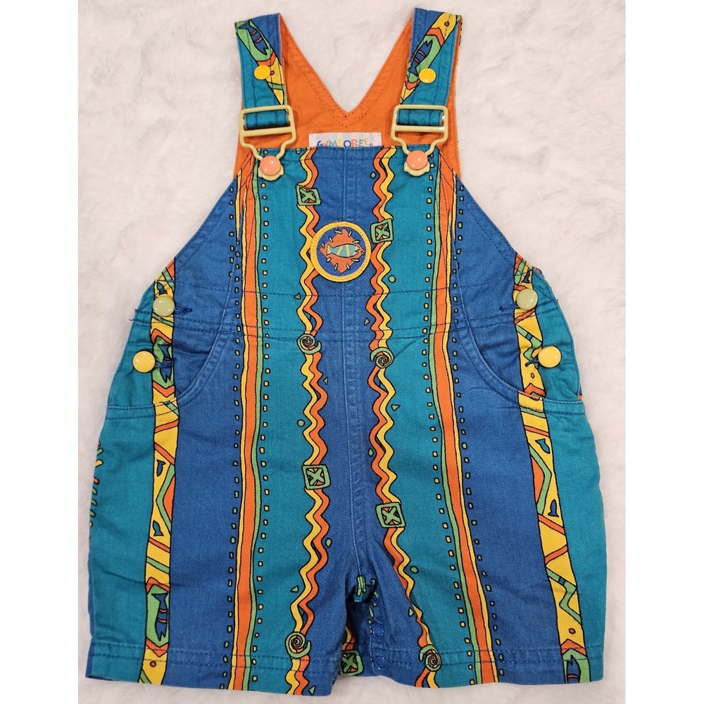 Rainbow Tag Gymboree Infant Size Fish Geometric Overalls